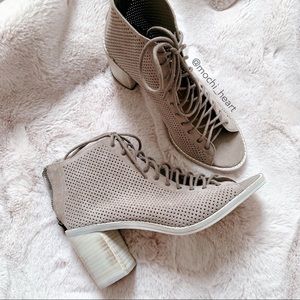 Dolce Vita Taupe Suede Heeled Sandals